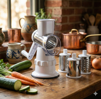  Coupe légumes et râpe rotative 3 en 1