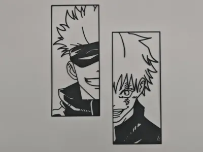 Art mural double Satoru Gojo